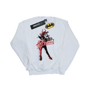 DC Comics Mens Harley Quinn Hi Puddin Sweatshirt / White